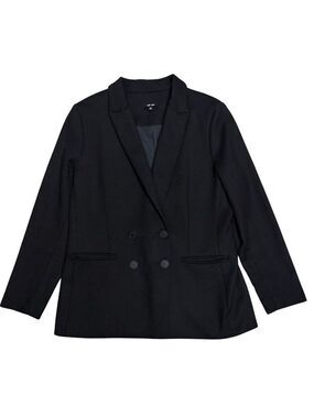 SAINT + SOFIA Cambridge Crepe Black Business Casual Blazer Jacket Womens 12